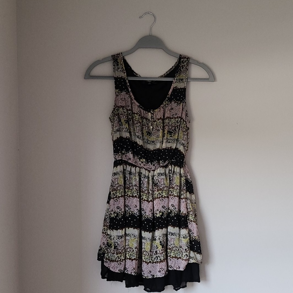 Black and purple sundress